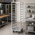 Thumbnail image #2 for Dinex Heavy-Duty Aluminum Angle Pan Rack, 30 Full-Size Sheet Pan Capacity, 2-Inch Slide Spacing