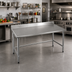 Thumbnail image #2 for Spec-Master Marine Series 60-Inch x 36-Inch Stainless Steel Work Table with 4-1/2-Inch Backsplash