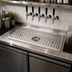Thumbnail image #2 for Surface-Mount Platform Drip Tray with Glass Rinser, 31-1/2 Inches x 15-3/4 Inches, For 3-5 Faucets