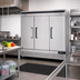 Thumbnail image #2 for Migali Competitor Series 3-Section Reach-In Refrigerator, Bottom-Mount Self-Contained, Solid Hinged Doors, Stainless Steel, 72 Cu. Ft.