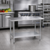 Thumbnail image #2 for Advance Tabco Special Value 30-Inch x 18-Inch 430 Stainless Steel Work Table with Adjustable Undershelf