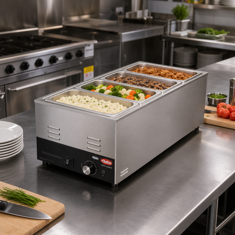 Product image #2 for Hatco 4 x 1/3 Pan Countertop Wet/Dry Food Warmer/Cooker, Thermostatic, 120V