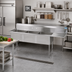 Thumbnail image #2 for BK Resources Three Compartment 16-Gauge Stainless Steel Sink with Right Drainboard