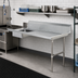 Thumbnail image #2 for Steel Works Stainless Right-to-Left Soiled Dish Table with 20 x 20 x 5 Pre-Rinse Bowl, 60 x 30 Inch, 304 Stainless Steel