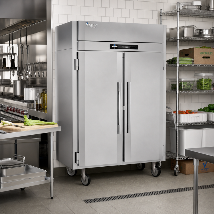Product image #2 for Victory UltraSpec Extra Wide Two-Section Pass-Thru Solid Door Freezer, 52.97 Cu. Ft., Self-Contained, Standard Depth, 115V