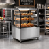 Thumbnail image #2 for Omcan 47 Inch Wide Floor Model Full-Service Curved Glass Heated Display Case, 16.2 Cu. Ft.