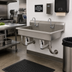 Thumbnail image #2 for Advance Tabco 2-Station Wall-Mounted Multiwash Hand Sink with Knee Valve, 40-Inch, 14-Gauge 304 Stainless Steel