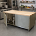 Thumbnail image #2 for BK Resources Dual-Access Chef Table with Hard Maple Top and Cabinet Base, 72W x 36D