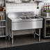 Thumbnail image #2 for Steel Works Stainless 36-Inch Two-Compartment Underbar Sink with Left Drainboard