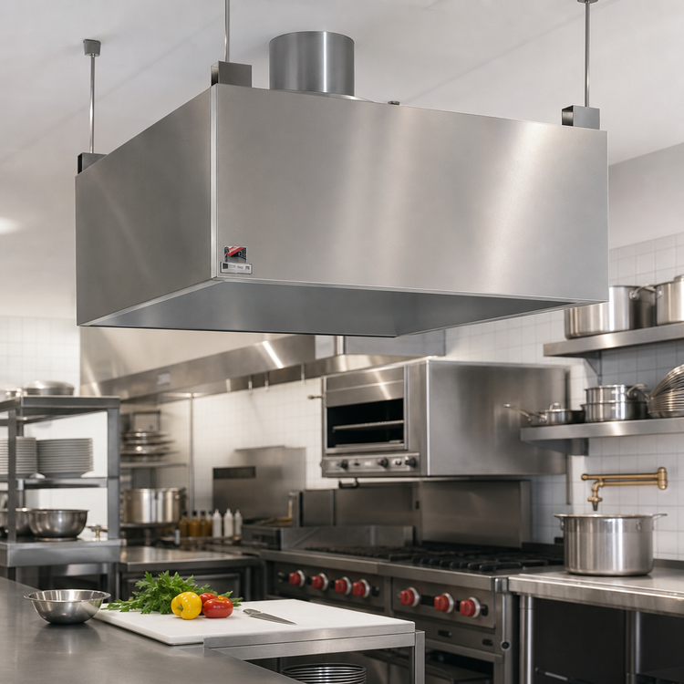 Product image #2 for John Boos Box-Type Condensate Hood With Exhaust Collar, 36 x 36 x 19 Inches, Stainless Steel