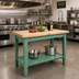 Thumbnail image #3 for John Boos Classic Country Wood Top Work Table with Slatted Undershelf, 36 x 25 Inches