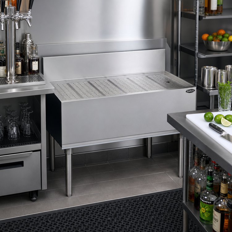Product image #2 for Krowne Royal Series 36-Inch Freestanding Stainless Steel Underbar Drainboard