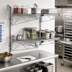 Thumbnail image #2 for Quantum Cantilever Double Shelf Wall-Mount Wire Shelving Unit, 48
