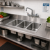 Thumbnail image #2 for Vollrath Three-Compartment Weld-In / Undermount Sink, 20 Gauge Stainless Steel, 14