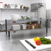 Thumbnail image #2 for QuadTruss Front Case Merchandise Cantilevered Wire Shelving Unit, 2-Tier, 54W x 14D x 14H, Chrome
