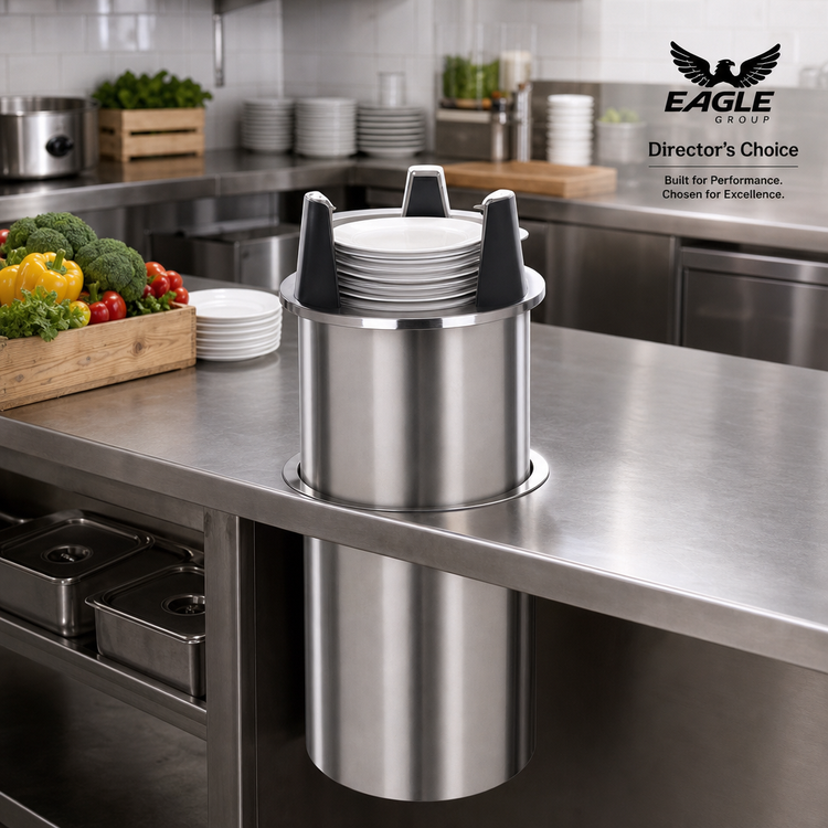 Product image #2 for Eagle Group Director's Choice Drop-In Unheated Shielded Dish Dispenser for Round Plates