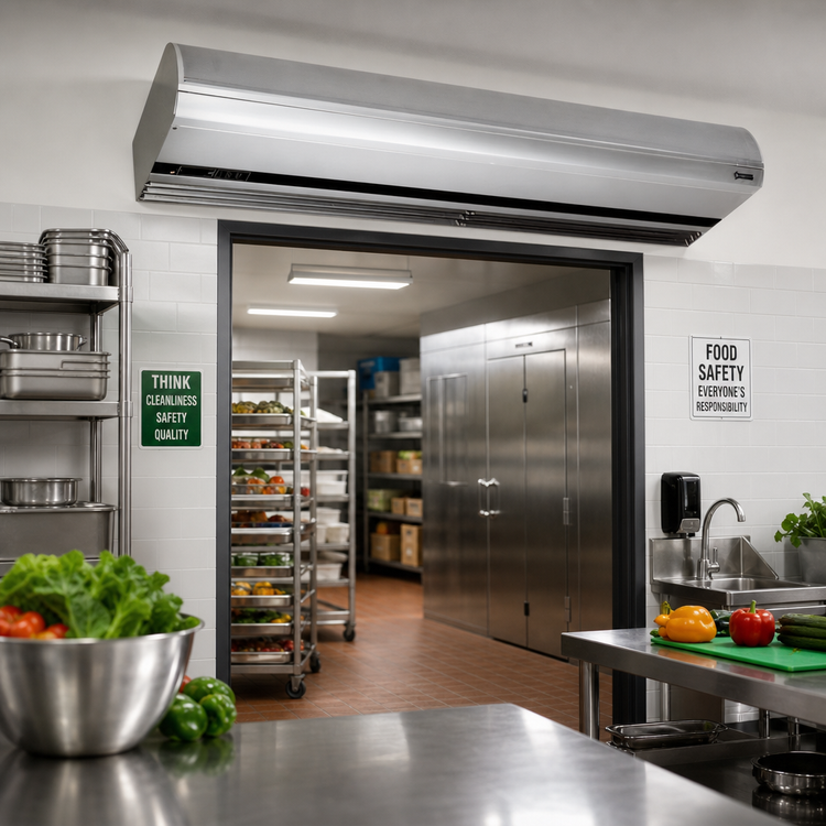 Product image #3 for Berner Architectural Icon 08 Series Unheated Air Curtain, 108-Inch Wide, 2-Motor, 1/5 HP