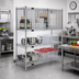 Thumbnail image #2 for EAGLEbrite Zinc 48 Inch W x 24 Inch D Security Enclosure Kit with Hinged Doors for Wire Shelving