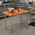 Thumbnail image #2 for John Boos Cucina Classico American Cherry Edge Grain Work Table with Stainless Steel Legs, 48 x 24 x 35 Inches