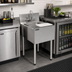 Thumbnail image #3 for Perlick Top Shelf Series 18-Inch Underbar Prep Sink with Sink Bowl, Cutting Board and Glass Rinser
