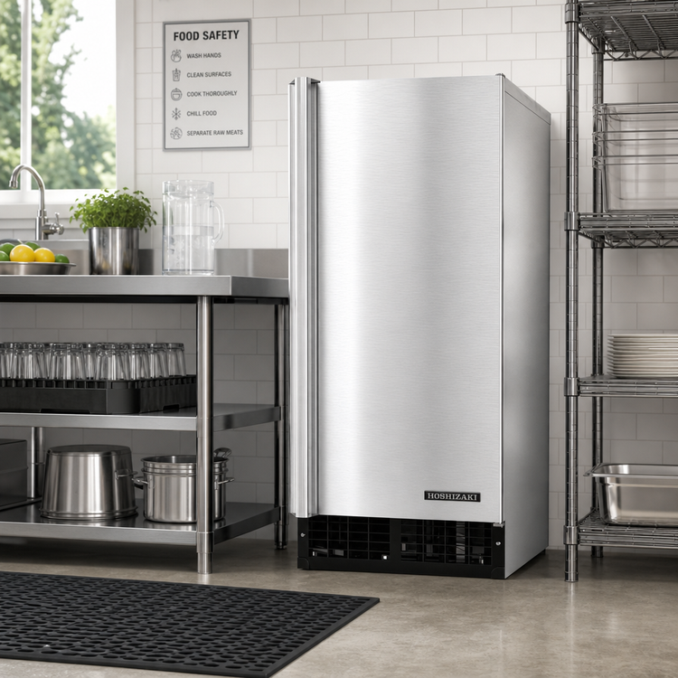 Product image #2 for Hoshizaki AM-50BAK Self-Contained Air-Cooled Cube-Style Ice Machine with 27 lb. Bin