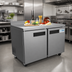 Thumbnail image #2 for KoolMore 48-Inch Two-Section Stainless Steel Worktop Freezer, 12 Cu. Ft., 2-Door