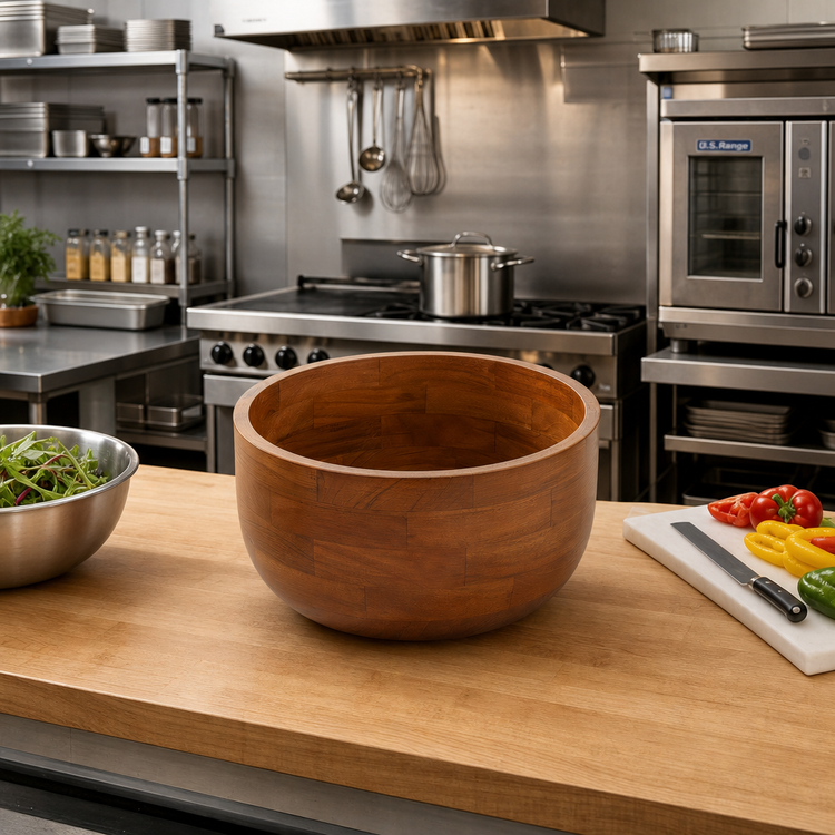 Product image #2 for American Metalcraft Loft Collection 232 oz. Round Acacia Wood Bowl