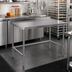 Thumbnail image #2 for 48-Inch x 30-Inch Stainless Steel Work Table with Open Base and 2-Inch Rear Up-Turn