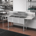 Thumbnail image #2 for BK Resources 84-Inch Three-Compartment Stainless Steel Sink with Dual 18-Inch Drainboards and 9-Inch Backsplash