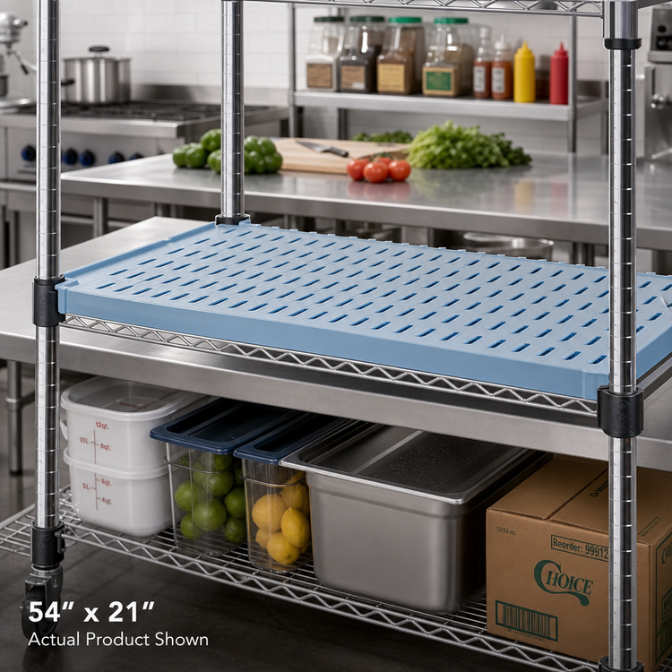 Product image #2 for QuadPLUS 54-Inch x 21-Inch Louvered Polymer Shelf Mat