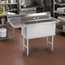 Thumbnail image #2 for Advance Tabco Special Value Series 2-Compartment Fabricated Sink with Left Drainboard, 18 x 18 x 14-Inch Bowls, 16-Gauge 304 Stainless Steel