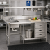 Thumbnail image #2 for Duke 20 Inch x 20 Inch x 7 Inch Single Compartment Stainless Steel Sink with Crumb-Cup Drain