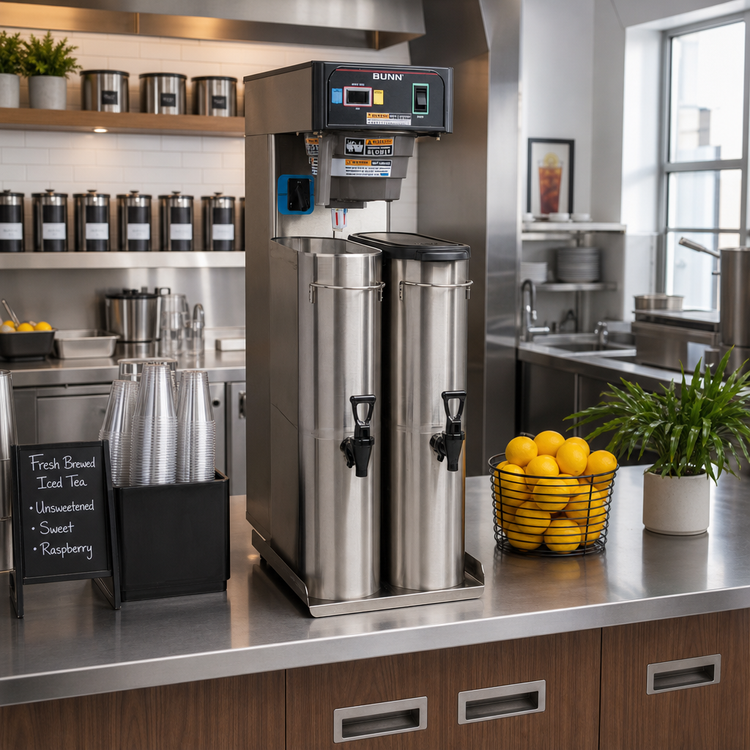 Product image #2 for BUNN TB6Q Twin Automatic Iced Tea Brewer, 6-Gallon Total Capacity, 120V
