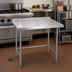 Thumbnail image #2 for BK Resources 30 x 24 Inch Stainless Steel Open Base Riser Top Work Table