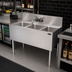 Thumbnail image #2 for Krowne Royal Series 36-Inch Three-Compartment Underbar Sink Unit with Swing Spout Faucet