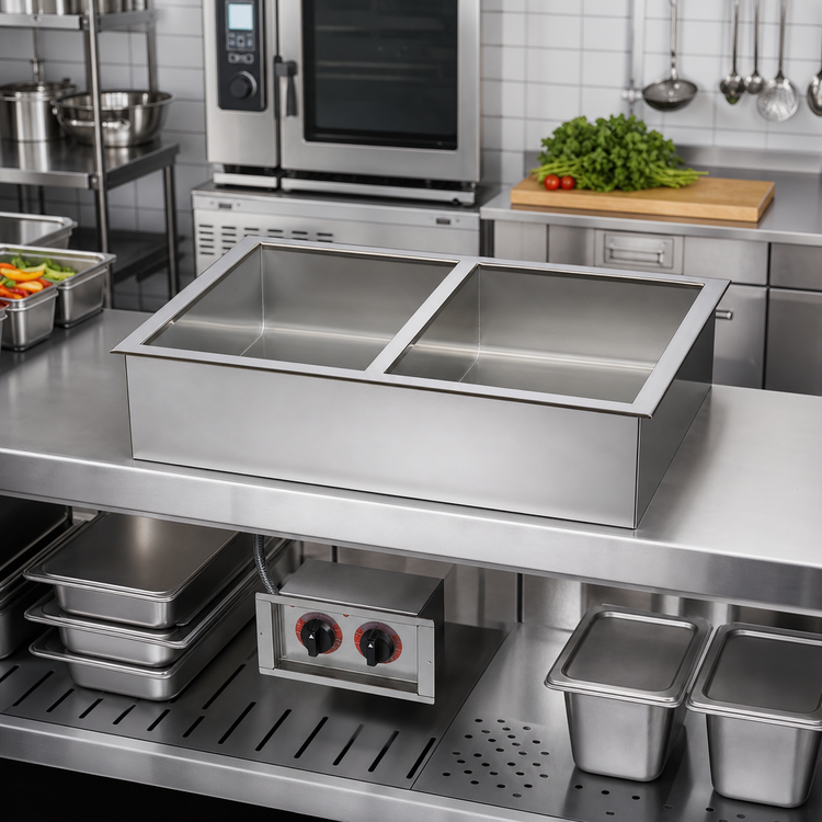Product image #2 for Alto-Shaam Halo Heat D643 Drop-In Electric Waterless Insulated Hot Food Well, 2 Full-Size Pan Capacity