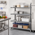 Thumbnail image #2 for Cambro Camshelving Elements XTRA 4-Tier Stationary Add-On Polymer Shelving Unit, 18 x 48 x 64 Inches, Vented, Speckled Gray