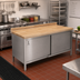 Thumbnail image #2 for John Boos 72 Inch x 30 Inch Wood Top Work Table with Cabinet Base and Sliding Doors