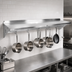 Thumbnail image #2 for John Boos Stallion 132-Inch Wall-Mount Stainless Steel Pot Rack Shelf