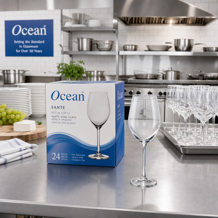Product image #2 for Ocean Sante 11.5 oz Clear Stemmed White Wine Glass, Case of 24