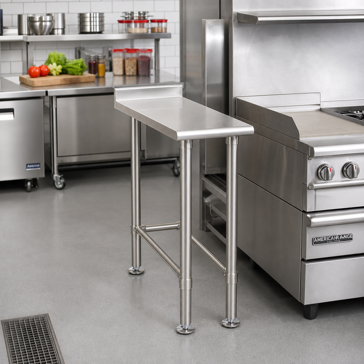 Product image #2 for Eagle Deluxe Series 18-Inch Wide x 36-Inch Deep Stainless Steel Filler Table with Rear Upturn