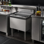 Thumbnail image #2 for Perlick Corporation Top Shelf TS24IC 24-Inch Modular Underbar Ice Chest, Non-Cold Plate, Stainless Steel, 6-Inch Backsplash