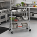 Thumbnail image #3 for Olympic 3-Shelf Utility Bus Cart, 18 x 36 Inches, 900 lb. Capacity, Chromate Finish