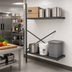 Thumbnail image #2 for Metro SmartLever 60 Inch W x 30 Inch D Add-On Cantilever Shelving Kit, 76-3/8 Inch High