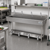 Thumbnail image #2 for Advance Tabco FS-FM-80FV 4-Station Freestanding Toe-Push Hand Wash Sink, 80 Inch Wide, 14-Gauge 304 Stainless Steel