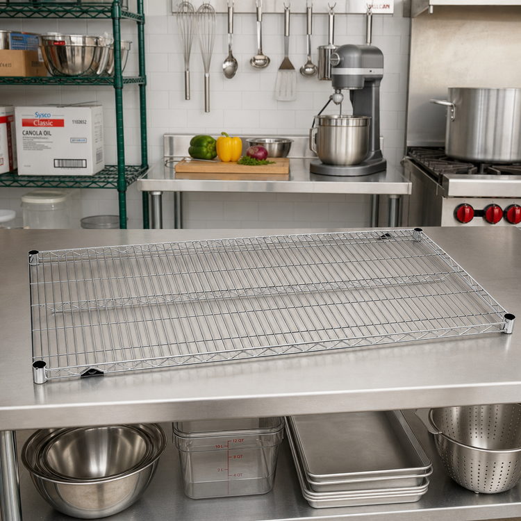 Product image #2 for Metro Super Erecta 48" x 14" Stainless Steel Wire Shelf