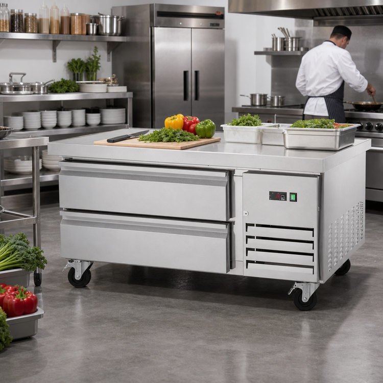 Product image #2 for Arctic Air 50-Inch Wide 2-Drawer Refrigerated Chef Base with 4 Full-Size Pan Capacity