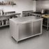 Thumbnail image #2 for John Boos 72 Inch W x 36 Inch D Open Front Stainless Steel Cabinet Base Work Table