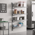 Thumbnail image #2 for Eagle Group Adjustable Post Wire Wall Mount Mid Unit for 24-Inch Deep Shelves, 4-Shelf, Chrome, 63-Inch Post