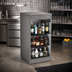 Thumbnail image #2 for Glastender 18-Inch Open Front Back Bar Liquor Display Cabinet with 3 Steps and LED Lighting